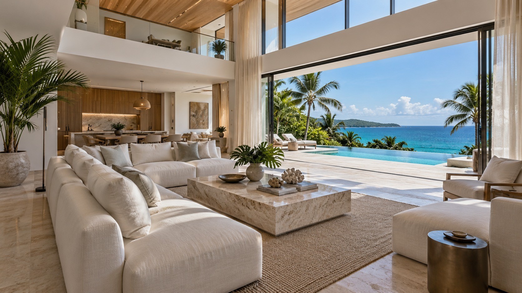 Open living room architectural concept